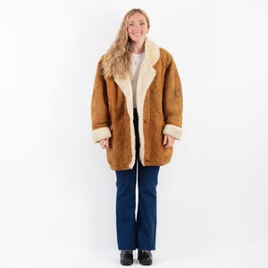 Manteau en peau de mouton effet vieilli des années 80, manteau en peau de mouton vintage taille XL/XXL, pardessus rétro, vêtements occidentaux robustes, bohème vintage, NorthernGirlStore