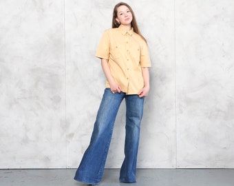 Safari chemise vintage Betty Barclay chemise en coton épais style rétro femme été haut des années 90 haut pour femme vêtements vintage taille moyenne