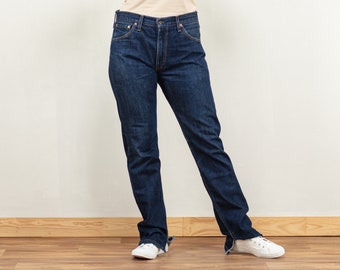 LEVIS 505 Dunkle Jeans, Frauen Jeans Hose, Größe W33 Jeans, 90er Jahre Kleidung, Regular Fit Jeans, Vintage Denim Jeans, Mittlere Taille