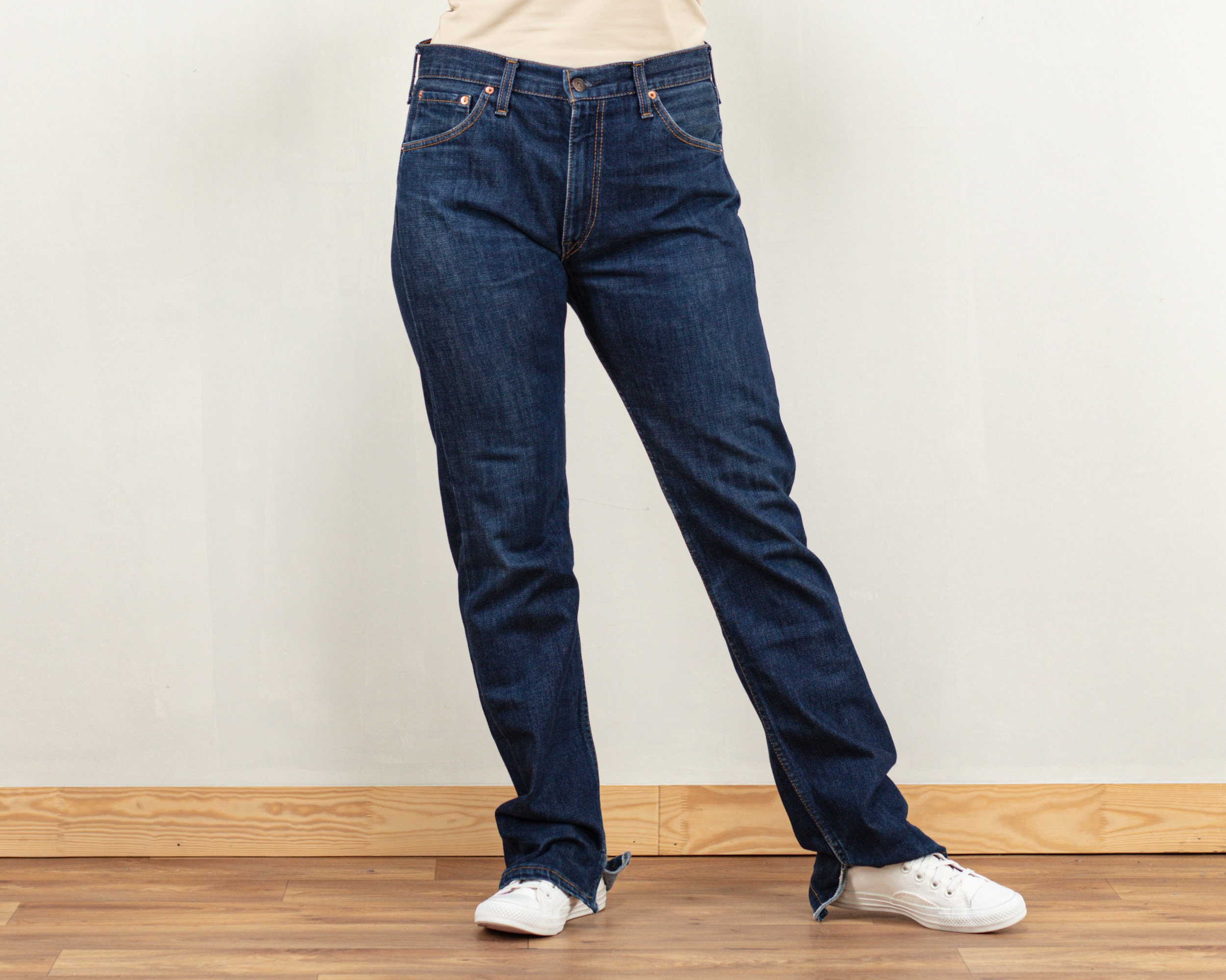 LEVIS 505 Jeans Dark Wash Denim Pants Straight Leg Medium Rise - Etsy Hong  Kong