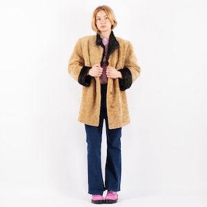Manteau en laine de mouton des années 80, manteau en peau de mouton retourné taille M, manteau de cow-girl western, vêtements d'extérieur vintage, manteau en peau de mouton urbain mod, vêtements pour femmes