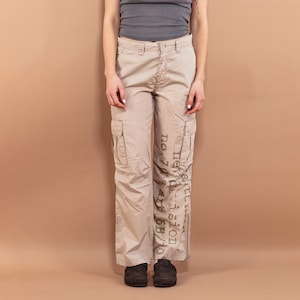 Y2K Cargo Style Pants, Women Size S Cargo Pants, Retro Streetwear, Straight Leg Cargo Pants, Vintage Cargo Pants, Urban Streetwear
