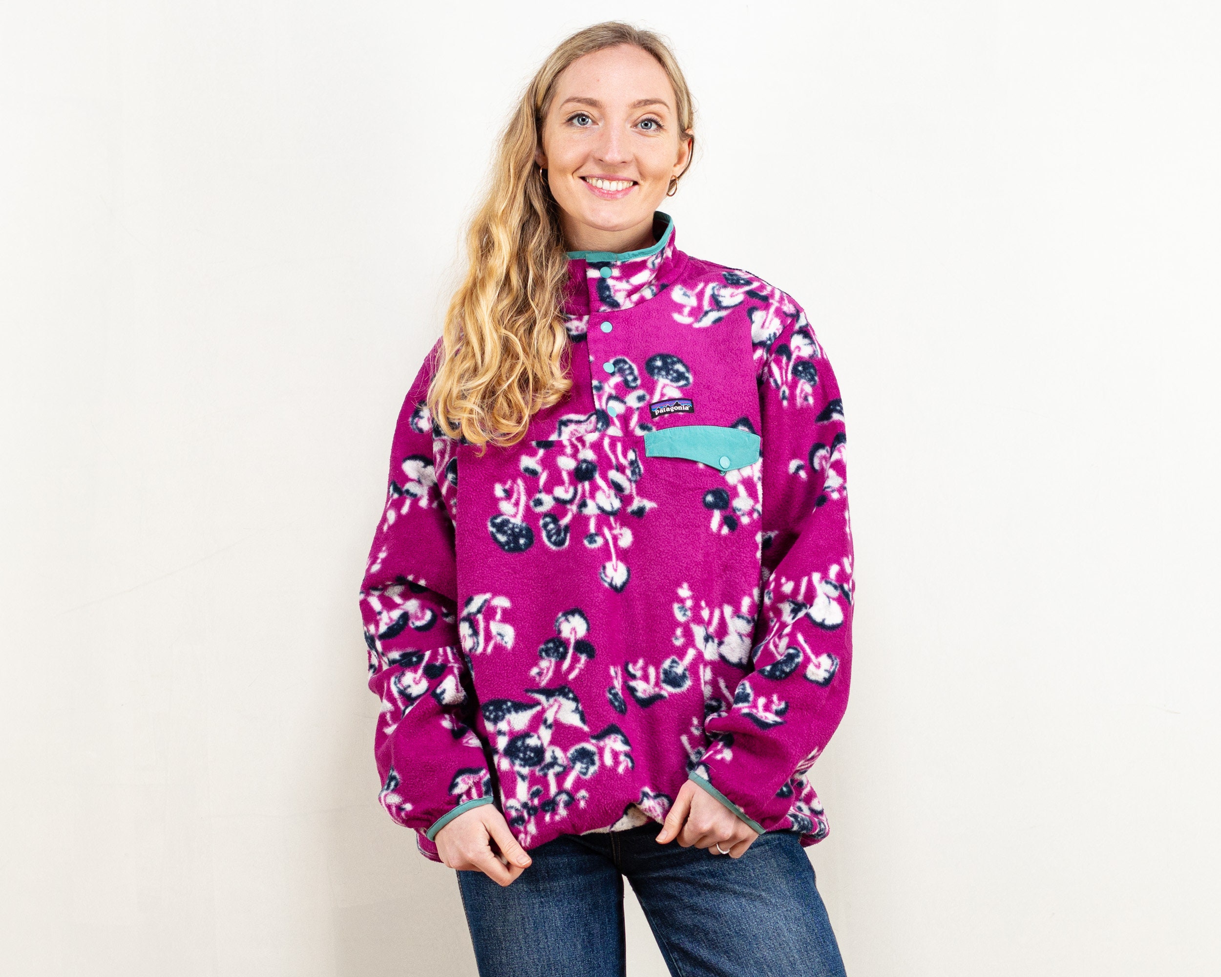 Nike Fleece Jacket 90's Zip up Snowboard Jacket Ski Sweater Winter Fleece  Jumper Women Vintage Clothing Blue Fleece Size Medium 