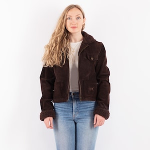 90&#39;s Suede Sherpa Jacket, Size S Vintage Suede Jacket, Cowgirl Ranch Jacket, Vintage Boho, Western Ranch Wear, NorthernGirlStore