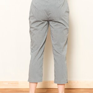 Plaid Summer Pants women vintage 80s checkered pants lightweight ankle trousers preppy trousers pants women clothing size small image 4