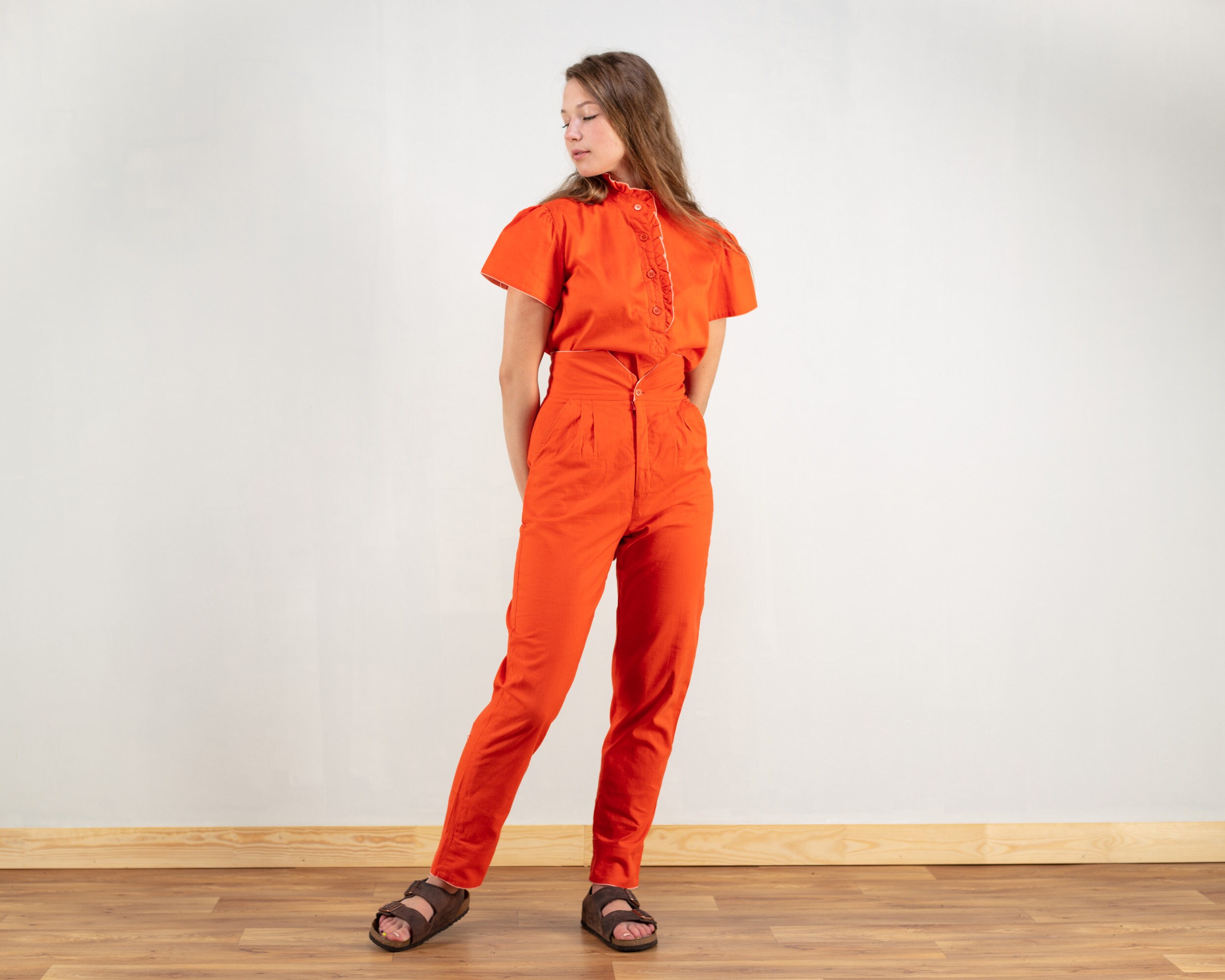 Women Pant Suit Vintage 60s Mod Pant 