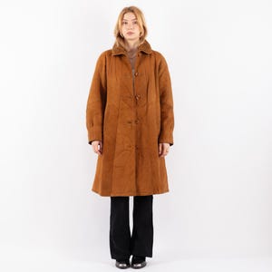 70s Distressed Sheepskin Coat, Size L Vintage Beige Sheepskin Coat, Rugged Shearling Coat, Western, NorthernGirlStore, Distressed Clothing
