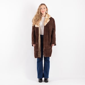 70s Distressed Sheepskin Coat, Size XL Vintage Brown Sheepskin Coat, Rugged Shearling Coat, Western, NorthernGirlStore, Womens Clothing