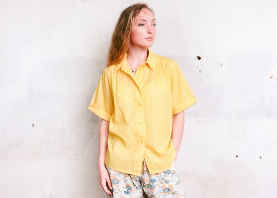 yellow women's dress shirt