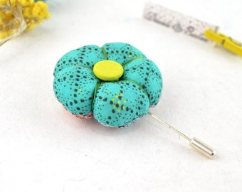 broche flor estilo japonesa, flor de tela japonesa broche para ropa