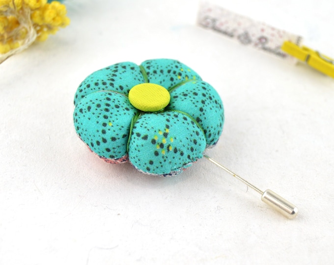 broche flor estilo japonesa, flor de tela japonesa broche para ropa