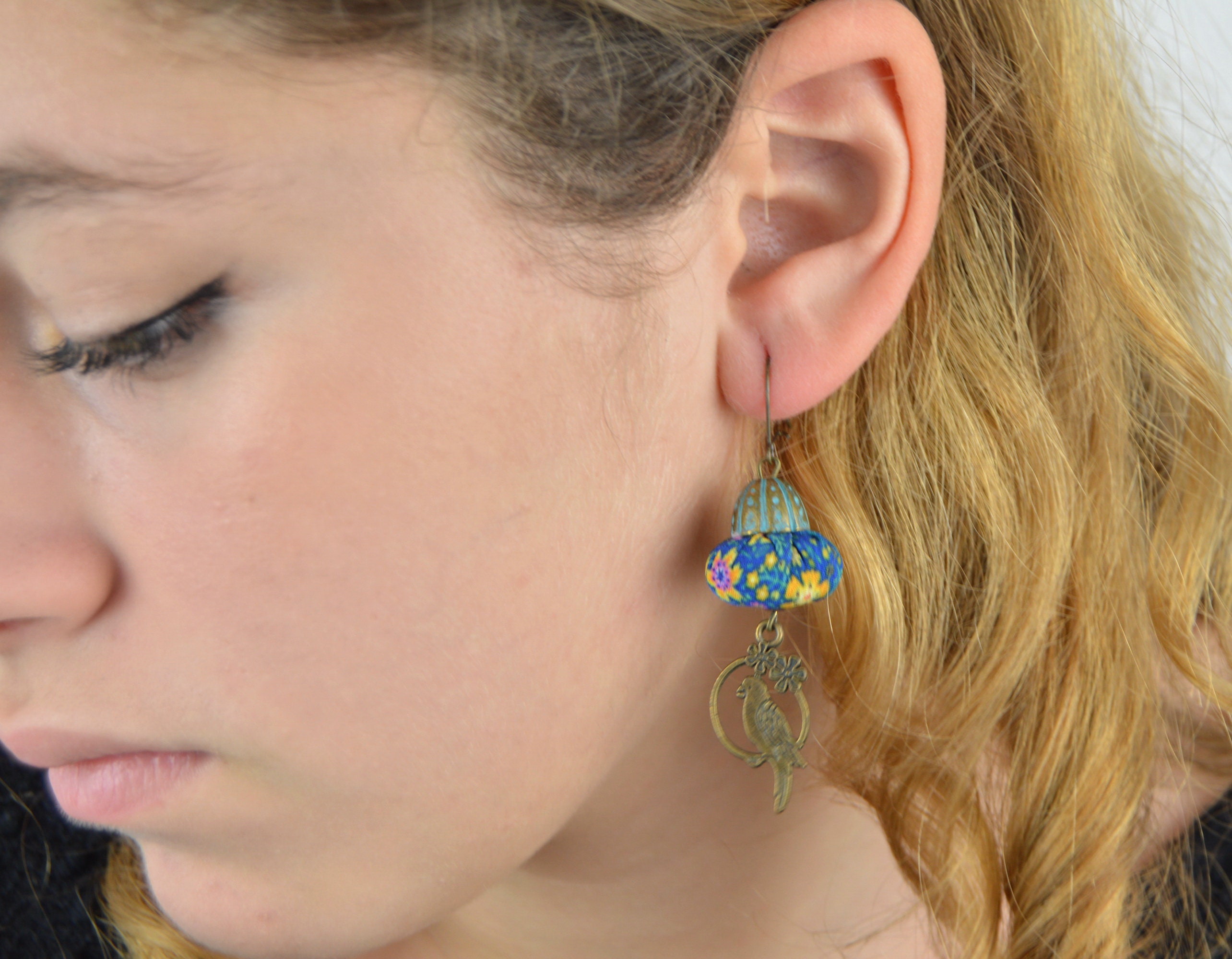 Pendientes bohemios full color, pendientes estilo boho hechos a de colores, originales pendientes artesanales