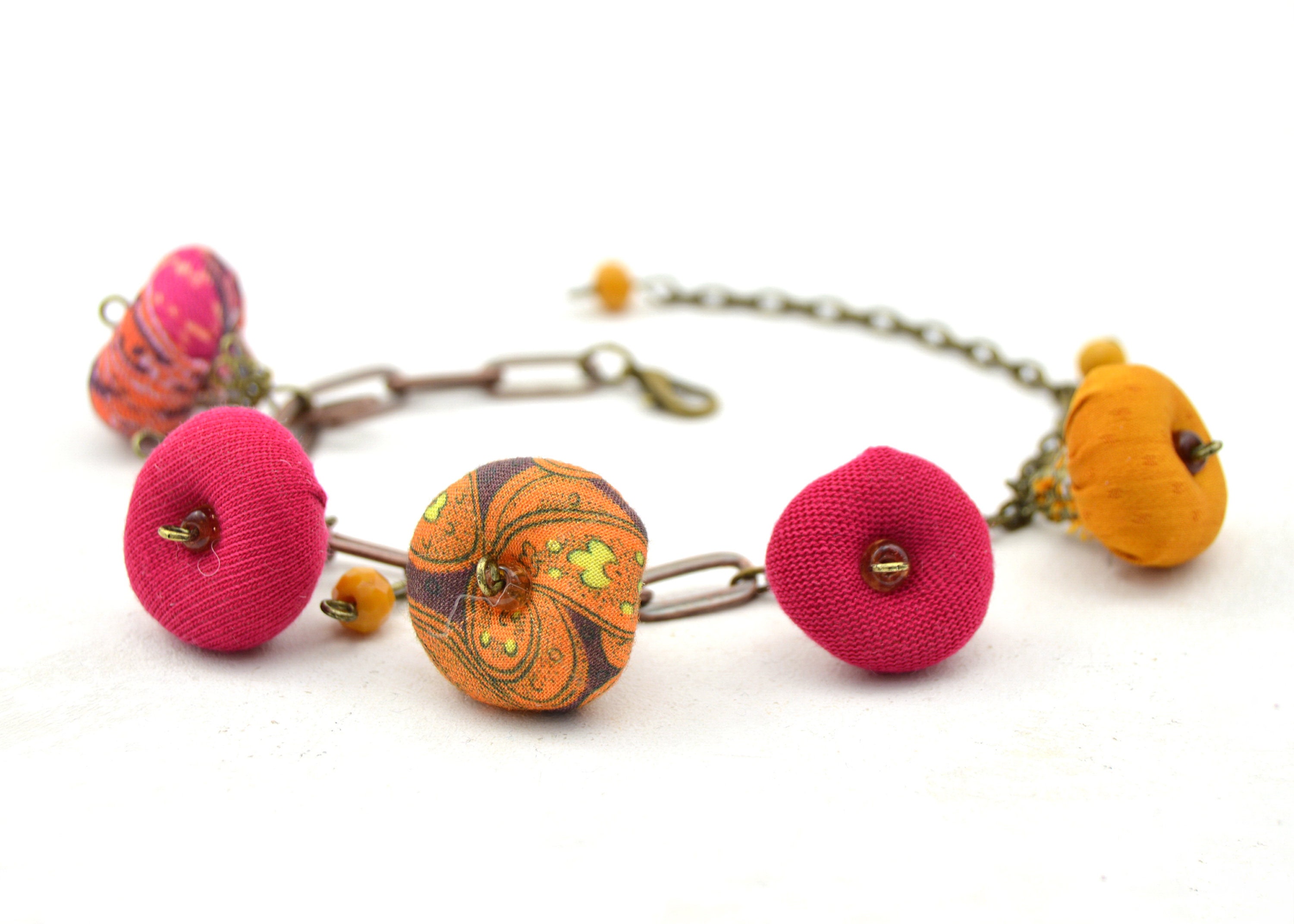 Multicolor Beaded Long Necklace, Multicolor Long Necklace, Multicolored