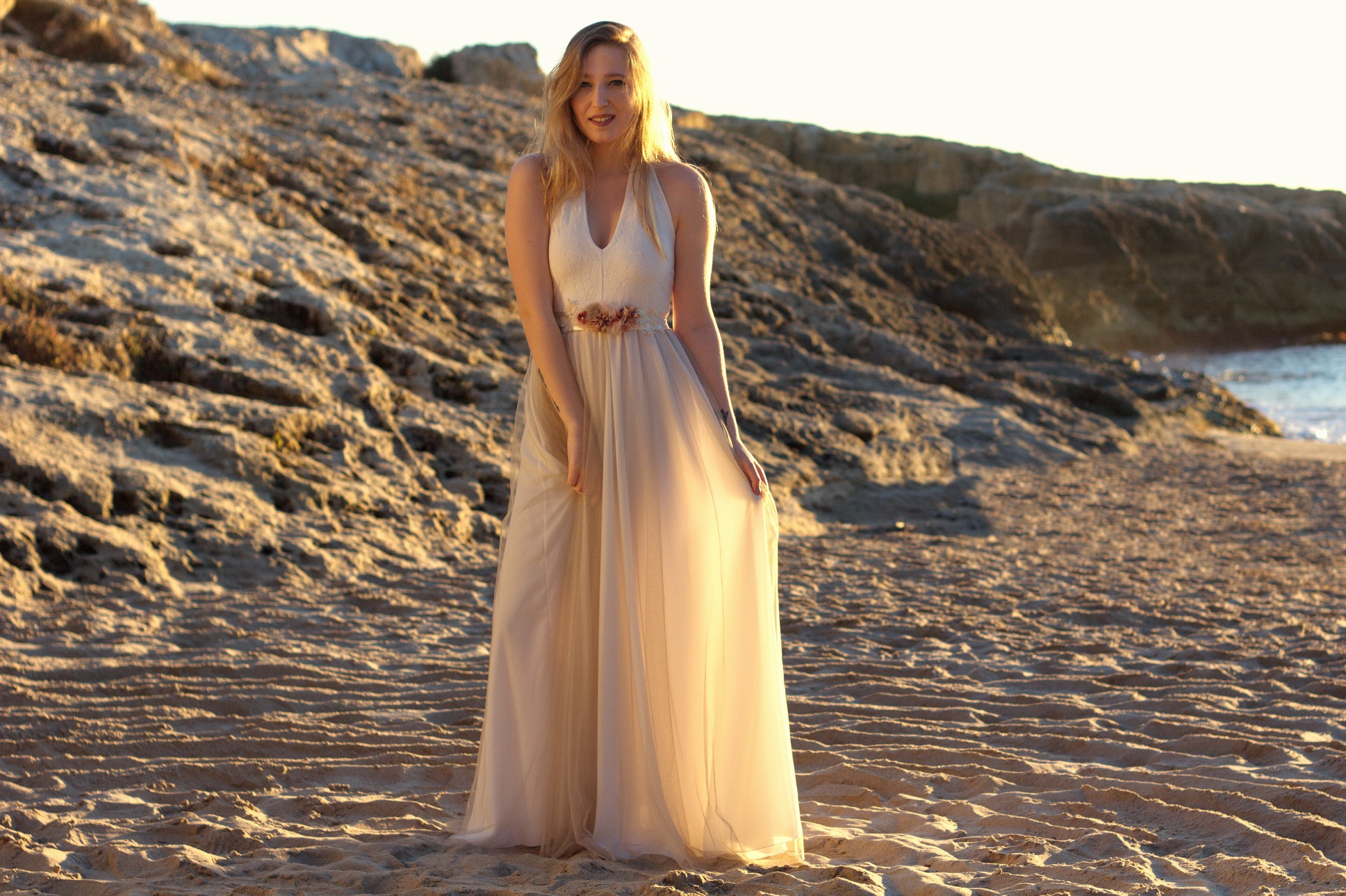 Bohemian Wedding Dress Hippie Wedding Dress Rustic Wedding