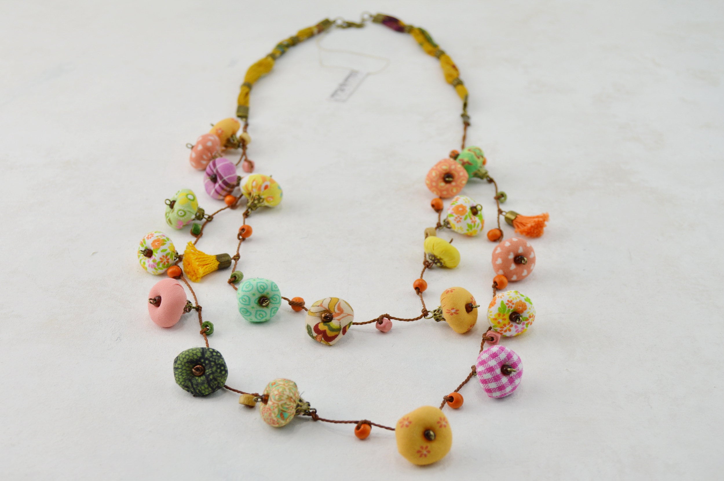 Multicolor Beaded Long Necklace, Multicolor Long Necklace, Multicolored