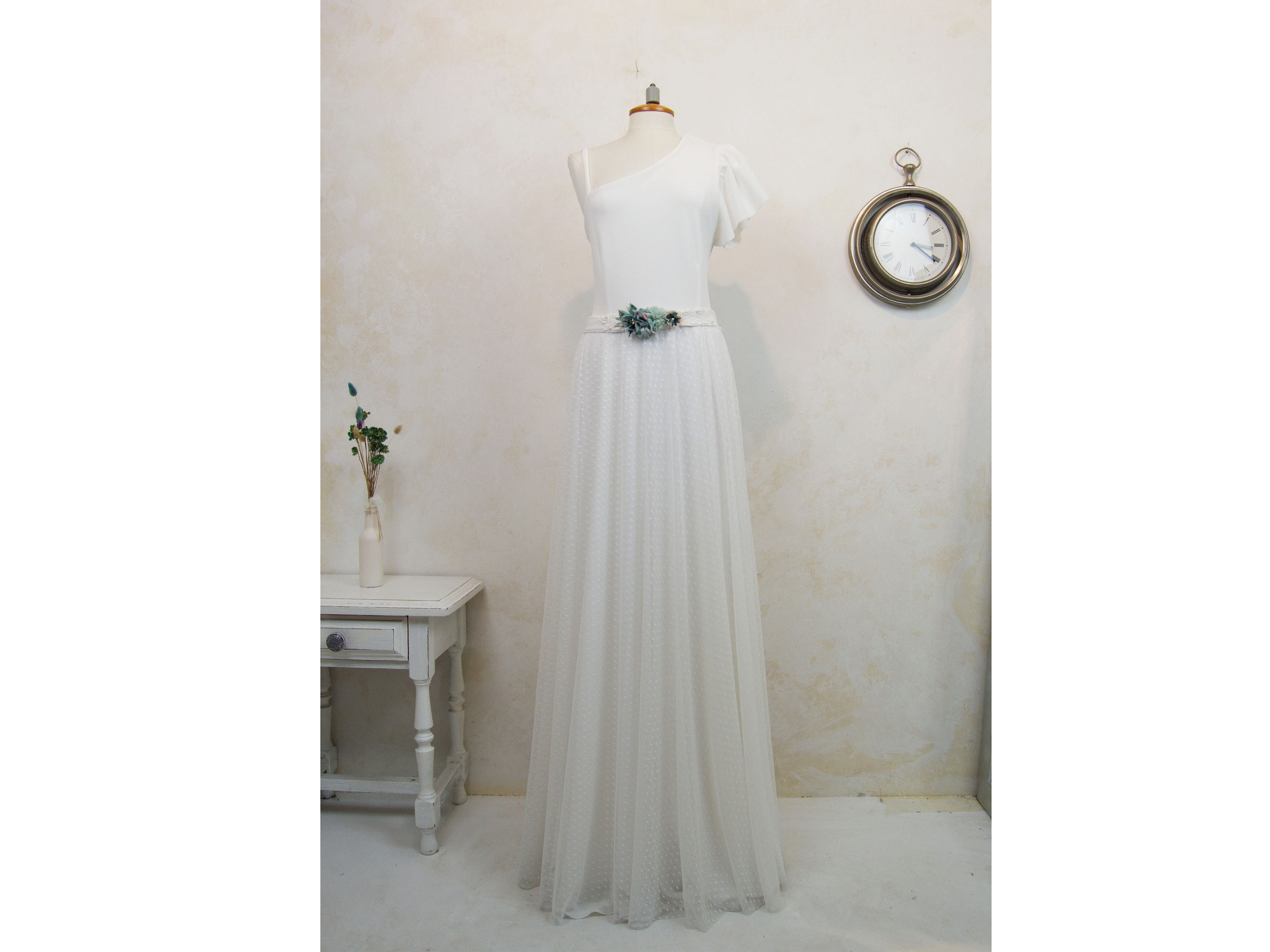 Boho Chic White Twilight Wedding Dress Hippie Chic Wedding Dress