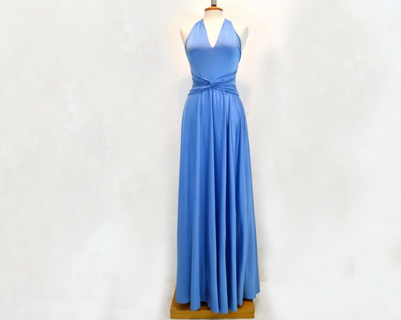 bright light blue dress