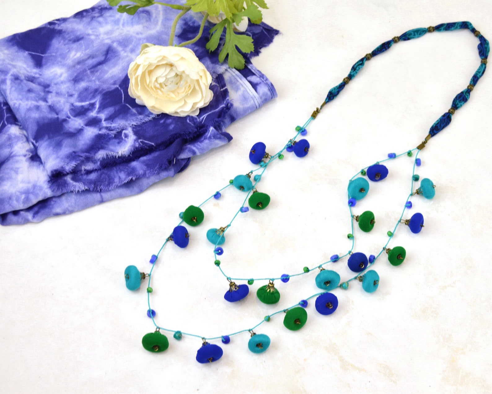 Long Summer Colors Necklace Latest Fashion Necklace Modern - Etsy