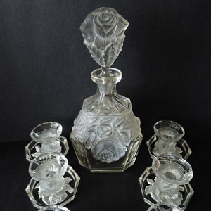 Bohemian Czech Art Deco Robert Richter Liqueur Set Bohemian  Czech Glass