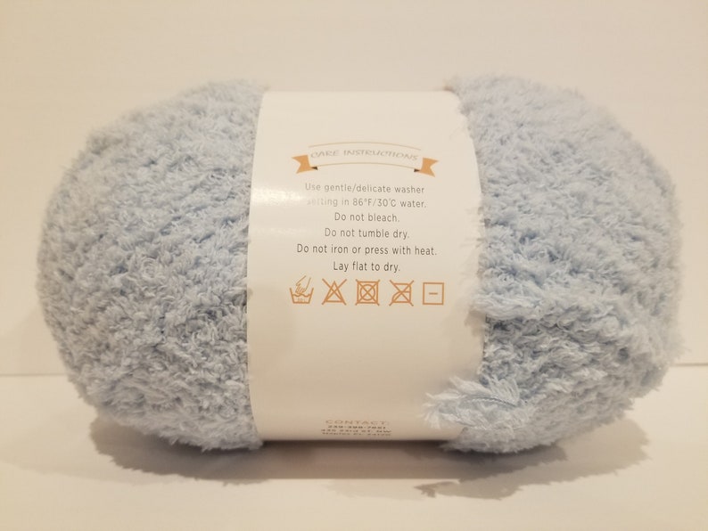 Evonne/'s Premium Baby Soft Yarn Baby Blue #5 Bulky Chunky One Large Double Skein 200 gram 7.05 OZ like Bernat PIPSQUEAK