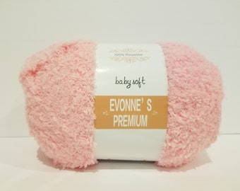 Evonne のプレミアム ベビー ソフト ヤーン Tickle Me Pink #5 バルキー チャンキー ラージ ダブル スケイン 200 グラム 7.05 オンス 2 個セット (Bernat PIPSQUEAK と同様)