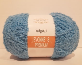 Evonne のプレミアム ベビー ソフト ヤーン ブルー アイス #5 バルキー チャンキー ラージ ダブル スケイン 200 グラム 7.05 オンス 2 個セット (Bernat PIPSQUEAK と同様)