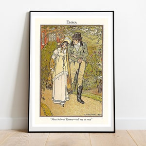 Emma by Jane Austen | Jane Austen 1898 Illustration, Wall Art, Book Lover, Reader Gift, Bibliophile, Bookish, Booktok, Bookstagram