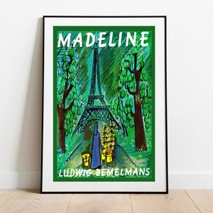 Madeline by Ludwig Bemelmans | Wall Art, Book Lover, Reader Gift, Bibliophile, Bookish, Booktok, Bookstagram,