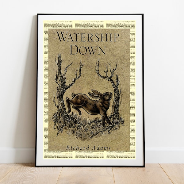 Watership Down by Richard Adams | Book Cover, Wall Art, Painting, Book Lover, Reader Gift, Bibliophile, Bookish, Booktok, Bookstagram