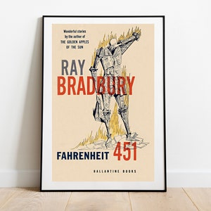 Fahrenheit 451 by Ray Bradbury | Wall Art, Book Lover, Reader Gift, Bibliophile, Bookish, Booktok, Bookstagram