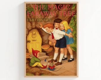 The Magic Faraway Tree Book Cover Design Wall Art, Enid Blyton, Children's Book, Faraway Tree Original Book Cover, Faraway Tree Art Print