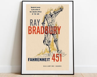 Fahrenheit 451 by Ray Bradbury | Wall Art, Book Lover, Reader Gift, Bibliophile, Bookish, Booktok, Bookstagram