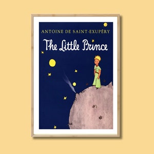 Der kleine Prinz Buch Cover Design Kunstdruck, le petit prince, Der kleine Prinz Poster, Der kleine Prinz Kinderzimmer Druck, Der kleine Prinz Buch
