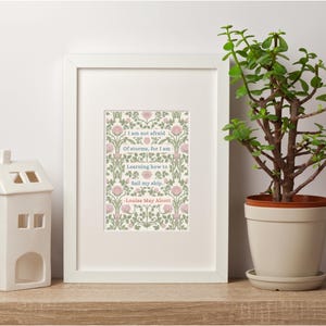 Louisa May Alcott Quote Print, Little Women Wall Art, Inspirational Classic Book Quote Decor image 5