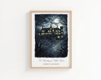 The Haunting of Hill House Art Print | Gotische illustratie spookhuis | Literaire muurkunst Shirley Jackson