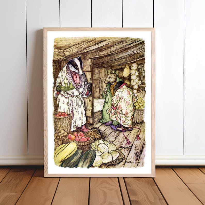 Wind in the Willows Art Print | Arthur Rackham Classic Illustration ...