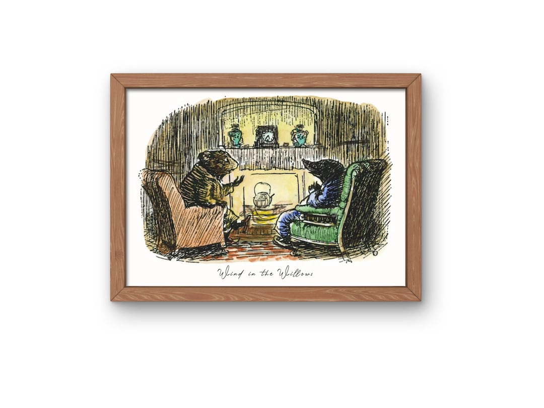 Wind in the Willows Art Print, by the Fireside Illustration by Arthur ...