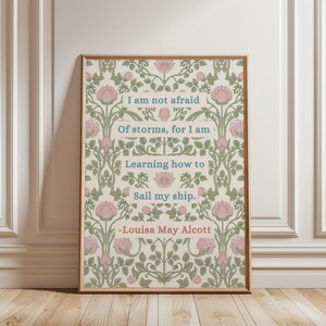 Louisa May Alcott Quote Print, Little Women Wall Art, Inspirational Classic Book Quote Decor image 6
