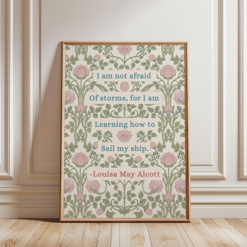 Louisa May Alcott Quote Print, Little Women Wall Art, Inspirational Classic Book Quote Decor image 6
