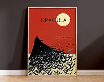 Dracula Book Cover | Bram Stoker, Art Print, Poster, Wall Art, Print, Book Lover Gift, Vampire, Gothic, Horror