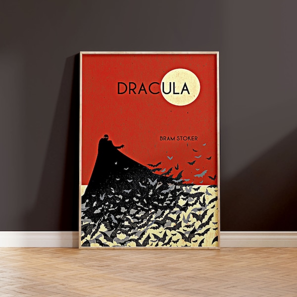 Dracula Book Cover | Bram Stoker, Art Print, Poster, Wall Art, Print, Book Lover Gift, Vampire, Gothic, Horror