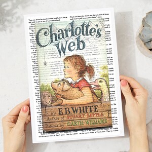 Charlotte's Web Book Cover Design Art Print, E.B. White, Wilbur