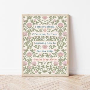 Louisa May Alcott Quote Print, Little Women Wall Art, Inspirational Classic Book Quote Decor image 2