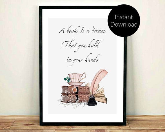 Beautiful Book Quote Art Print Reader Quote Book Quote | Etsy