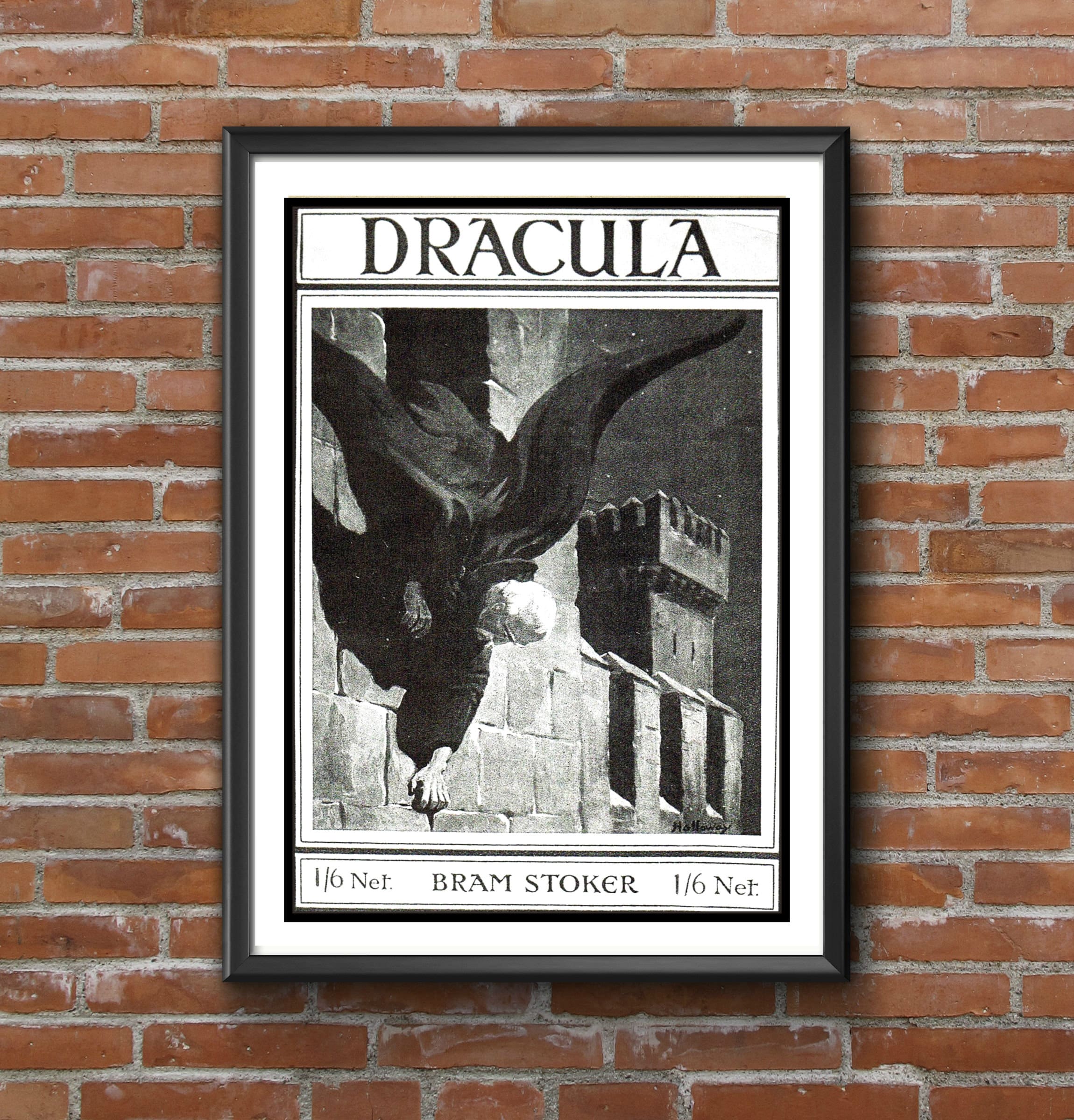 Discover Dracula Book Illustration 1897 , Bram Stoker, Art Print, Poster, Vintage Book Cover, Wall Art, Print, Book Lover, Literary Gift, No Frame