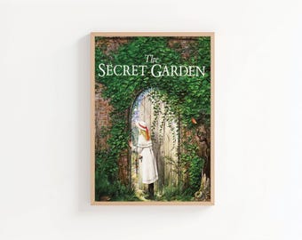 Secret Garden by Frances Hodgson Burnett Wall Art Print, Classic Book Art