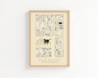 The Magic Faraway Tree Illustration Art Print,  Enid Blyton Art Print, Book Cover, Children's Book, Original Illustrations, Faraway Tree