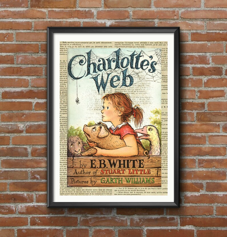 Charlotte's Web Print E.B. White Book Cover Art Print - Etsy