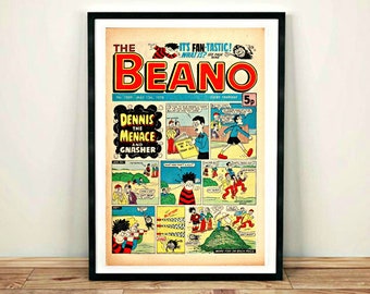 The Beano Comic Print, Dennis the Menace, Print, Book Cover, Art