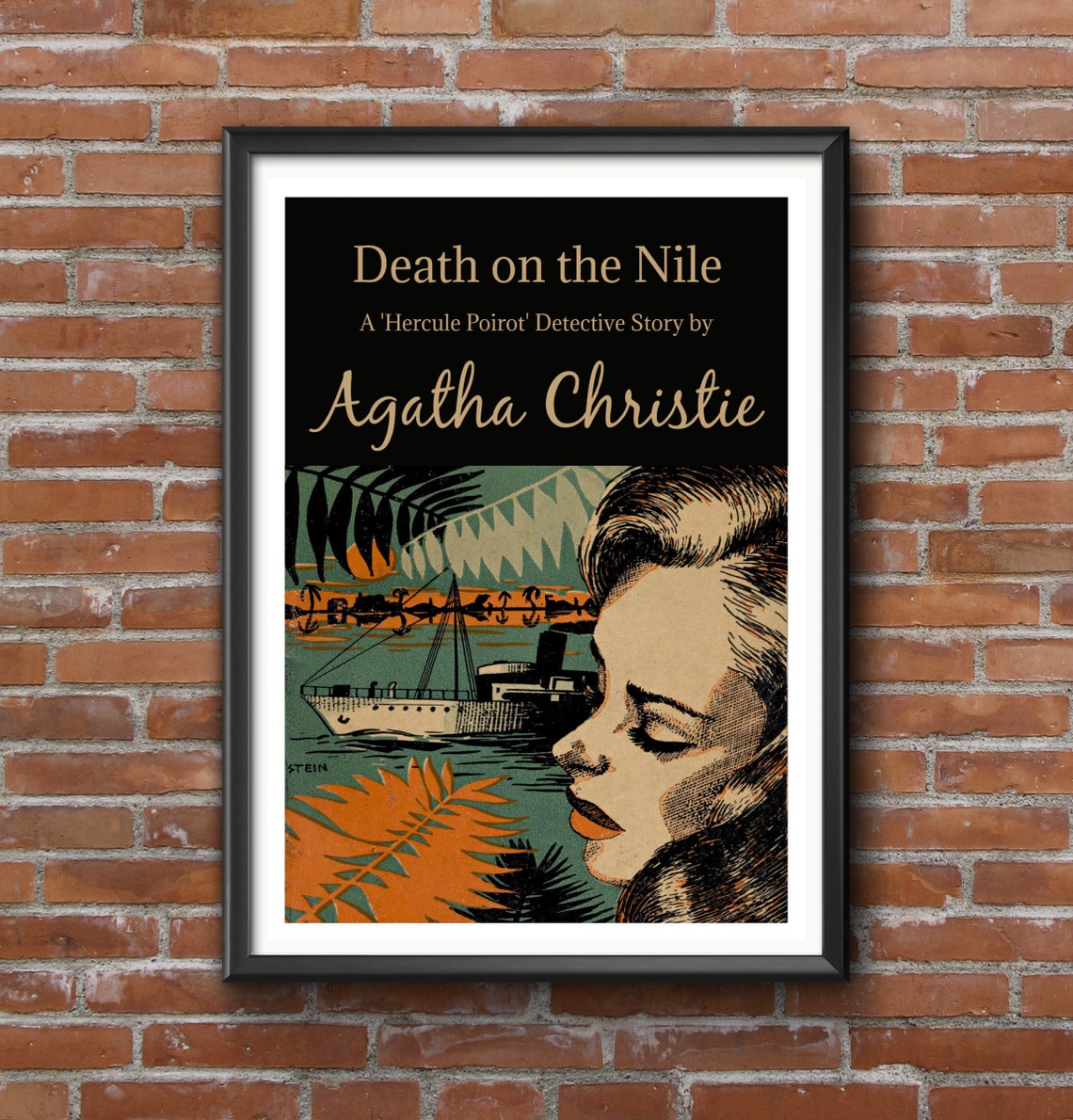 Death on the Nile Agatha Christie Book Cover Poirot Art | Etsy
